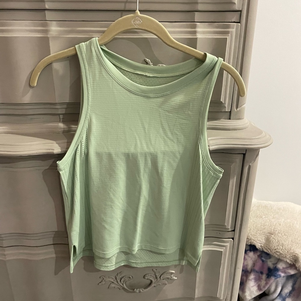 Lululemon muscle tank, light green, size two